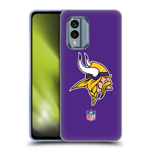 NFL Minnesota Vikings Logo Plain Soft Gel Case for Nokia X30