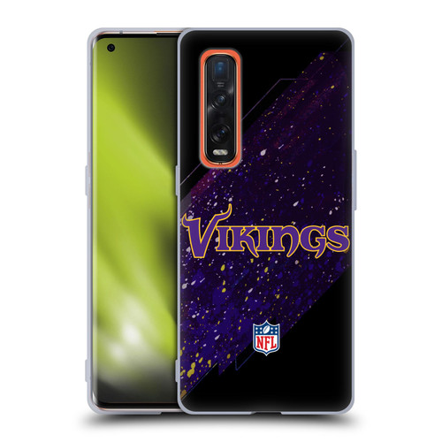 NFL Minnesota Vikings Logo Blur Soft Gel Case for OPPO Find X2 Pro 5G