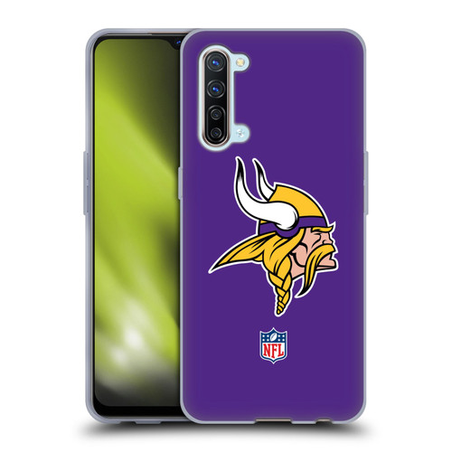 NFL Minnesota Vikings Logo Plain Soft Gel Case for OPPO Find X2 Lite 5G