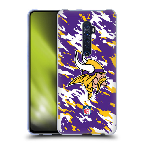 NFL Minnesota Vikings Logo Camou Soft Gel Case for OPPO Reno 2