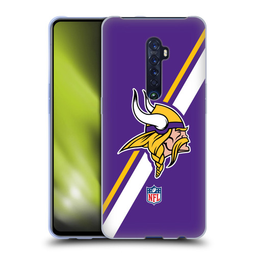 NFL Minnesota Vikings Logo Stripes Soft Gel Case for OPPO Reno 2