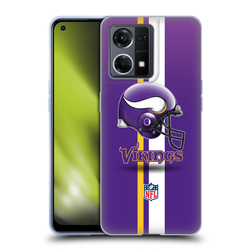 NFL Minnesota Vikings Logo Helmet Soft Gel Case for OPPO Reno8 4G