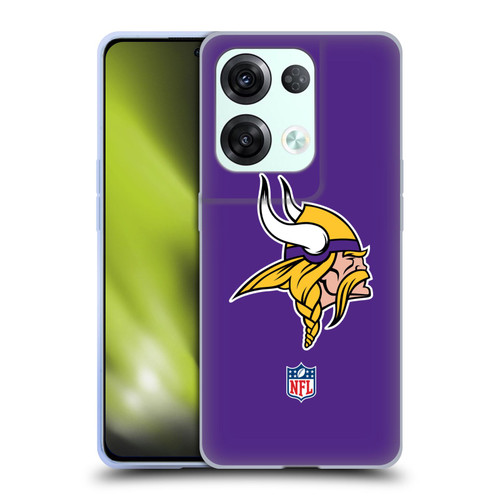 NFL Minnesota Vikings Logo Plain Soft Gel Case for OPPO Reno8 Pro