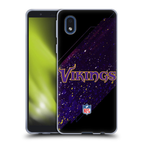 NFL Minnesota Vikings Logo Blur Soft Gel Case for Samsung Galaxy A01 Core (2020)