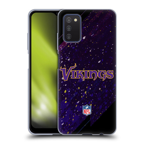 NFL Minnesota Vikings Logo Blur Soft Gel Case for Samsung Galaxy A03s (2021)