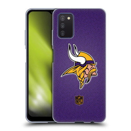 NFL Minnesota Vikings Logo Football Soft Gel Case for Samsung Galaxy A03s (2021)