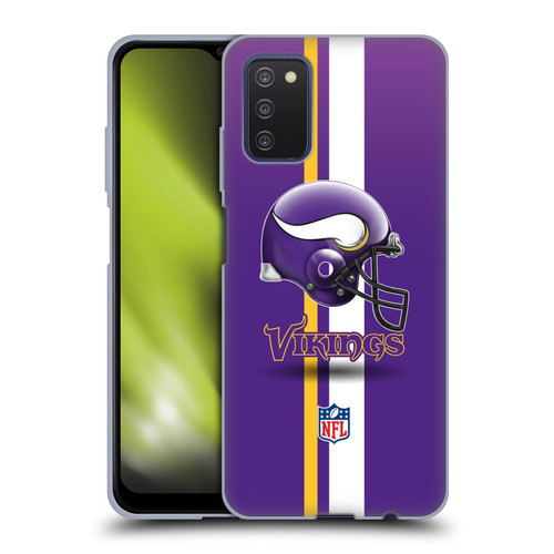 NFL Minnesota Vikings Logo Helmet Soft Gel Case for Samsung Galaxy A03s (2021)