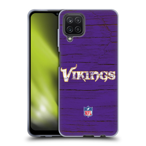 NFL Minnesota Vikings Logo Distressed Look Soft Gel Case for Samsung Galaxy A12 (2020)