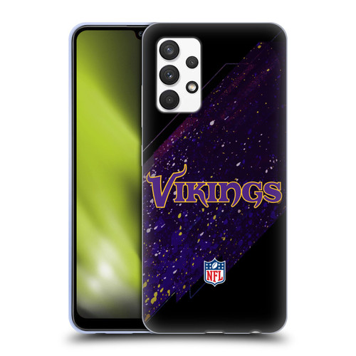 NFL Minnesota Vikings Logo Blur Soft Gel Case for Samsung Galaxy A32 (2021)