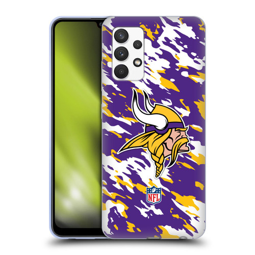 NFL Minnesota Vikings Logo Camou Soft Gel Case for Samsung Galaxy A32 (2021)