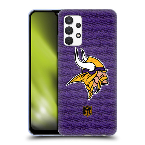 NFL Minnesota Vikings Logo Football Soft Gel Case for Samsung Galaxy A32 (2021)