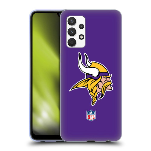 NFL Minnesota Vikings Logo Plain Soft Gel Case for Samsung Galaxy A32 (2021)