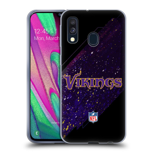 NFL Minnesota Vikings Logo Blur Soft Gel Case for Samsung Galaxy A40 (2019)