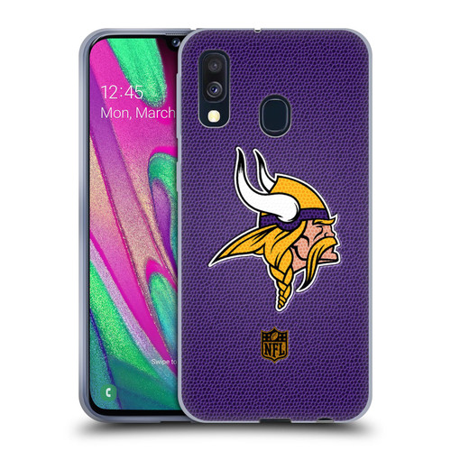 NFL Minnesota Vikings Logo Football Soft Gel Case for Samsung Galaxy A40 (2019)