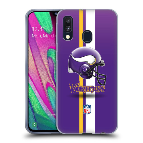 NFL Minnesota Vikings Logo Helmet Soft Gel Case for Samsung Galaxy A40 (2019)