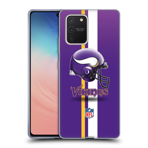 NFL Minnesota Vikings Logo Helmet Soft Gel Case for Samsung Galaxy S10 Lite