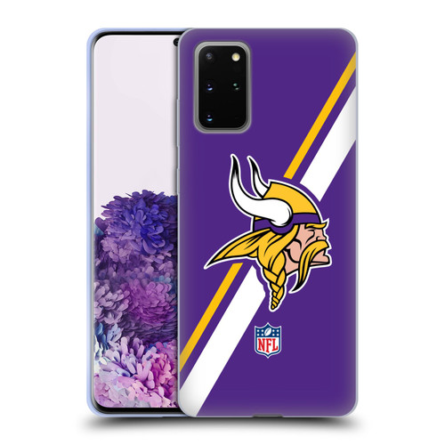 NFL Minnesota Vikings Logo Stripes Soft Gel Case for Samsung Galaxy S20+ / S20+ 5G