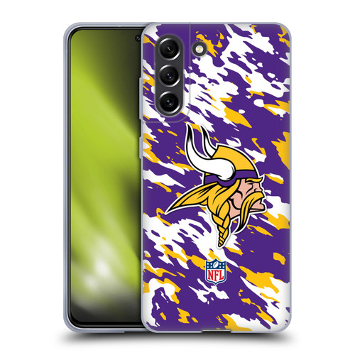 NFL Minnesota Vikings Logo Camou Soft Gel Case for Samsung Galaxy S21 FE 5G