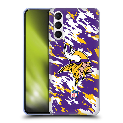 NFL Minnesota Vikings Logo Camou Soft Gel Case for Samsung Galaxy S21 5G