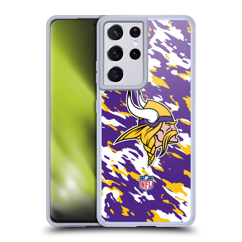 NFL Minnesota Vikings Logo Camou Soft Gel Case for Samsung Galaxy S21 Ultra 5G