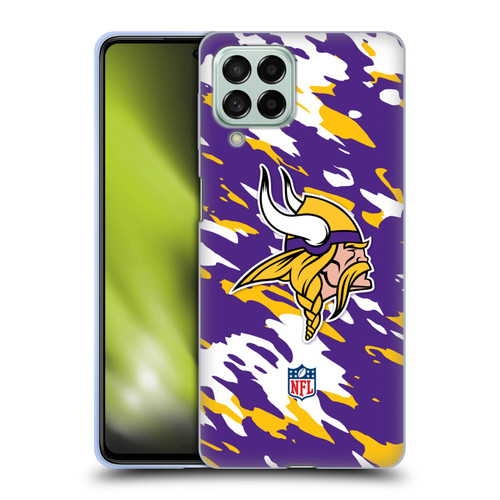 NFL Minnesota Vikings Logo Camou Soft Gel Case for Samsung Galaxy M53 (2022)