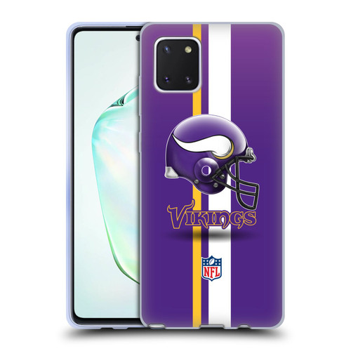 NFL Minnesota Vikings Logo Helmet Soft Gel Case for Samsung Galaxy Note10 Lite