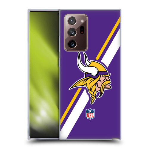 NFL Minnesota Vikings Logo Stripes Soft Gel Case for Samsung Galaxy Note20 Ultra / 5G