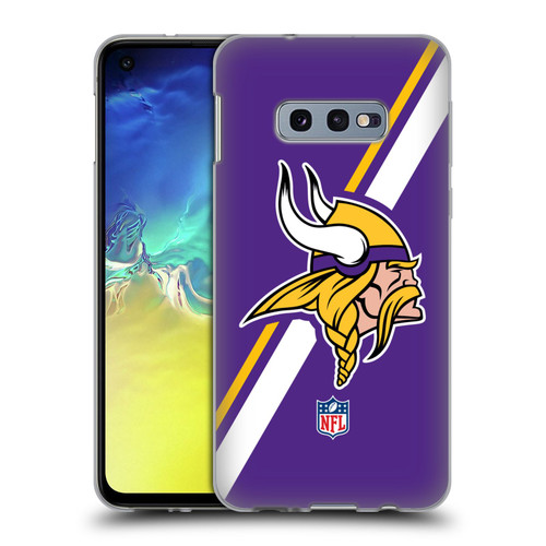 NFL Minnesota Vikings Logo Stripes Soft Gel Case for Samsung Galaxy S10e