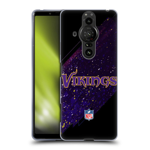 NFL Minnesota Vikings Logo Blur Soft Gel Case for Sony Xperia Pro-I