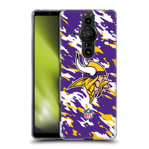 NFL Minnesota Vikings Logo Camou Soft Gel Case for Sony Xperia Pro-I