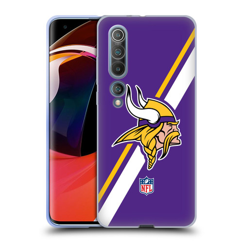 NFL Minnesota Vikings Logo Stripes Soft Gel Case for Xiaomi Mi 10 5G / Mi 10 Pro 5G