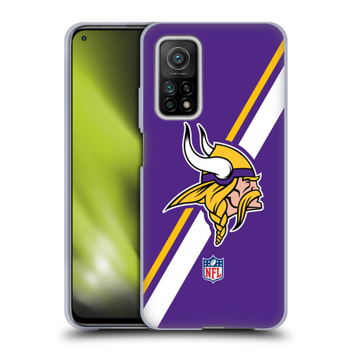 NFL Minnesota Vikings Logo Stripes Soft Gel Case for Xiaomi Mi 10T 5G