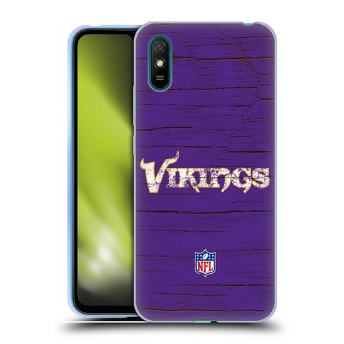NFL Minnesota Vikings Logo Distressed Look Soft Gel Case for Xiaomi Redmi 9A / Redmi 9AT