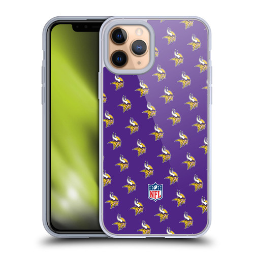 NFL Minnesota Vikings Artwork Patterns Soft Gel Case for Apple iPhone 11 Pro