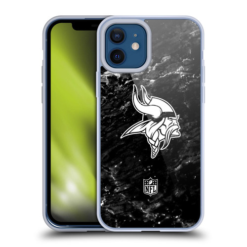 NFL Minnesota Vikings Artwork Marble Soft Gel Case for Apple iPhone 12 / iPhone 12 Pro