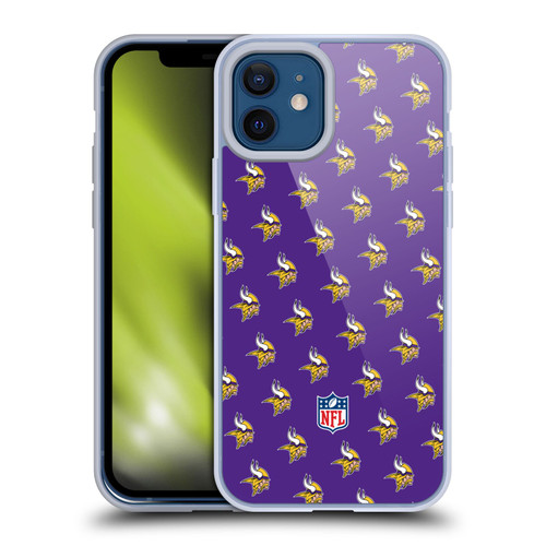 NFL Minnesota Vikings Artwork Patterns Soft Gel Case for Apple iPhone 12 / iPhone 12 Pro
