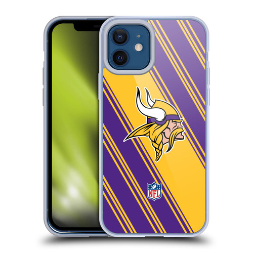 NFL Minnesota Vikings Artwork Stripes Soft Gel Case for Apple iPhone 12 / iPhone 12 Pro