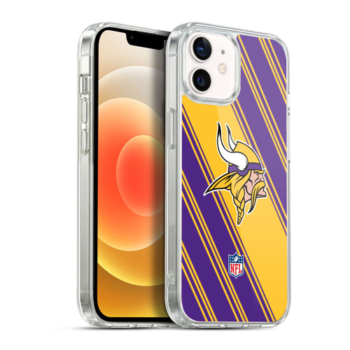 NFL Minnesota Vikings Artwork Stripes Soft Gel Case for Apple iPhone 12 / iPhone 12 Pro & MagSafe
