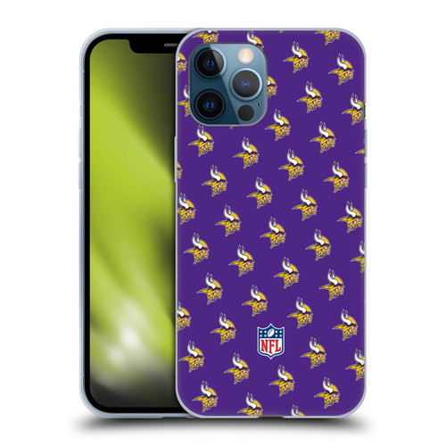 NFL Minnesota Vikings Artwork Patterns Soft Gel Case for Apple iPhone 12 Pro Max