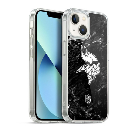 NFL Minnesota Vikings Artwork Marble Soft Gel Case for Apple iPhone 13