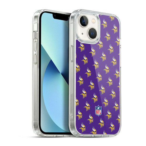 NFL Minnesota Vikings Artwork Patterns Soft Gel Case for Apple iPhone 13