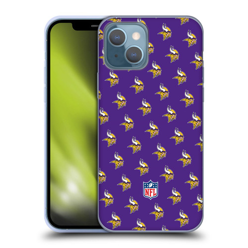 NFL Minnesota Vikings Artwork Patterns Soft Gel Case for Apple iPhone 13