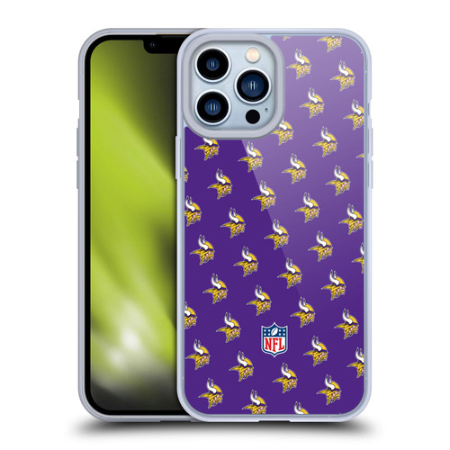 NFL Minnesota Vikings Artwork Patterns Soft Gel Case for Apple iPhone 13 Pro Max