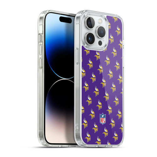 NFL Minnesota Vikings Artwork Patterns Soft Gel Case for Apple iPhone 13 Pro Max