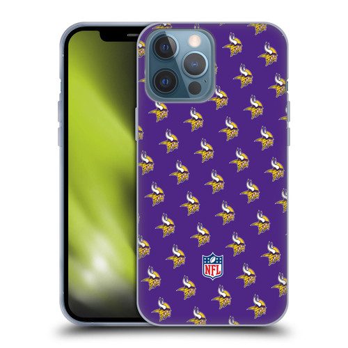 NFL Minnesota Vikings Artwork Patterns Soft Gel Case for Apple iPhone 13 Pro Max