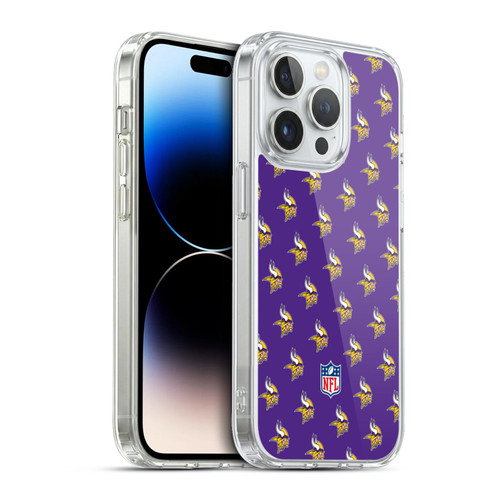 NFL Minnesota Vikings Artwork Patterns Soft Gel Case for Apple iPhone 13 Pro
