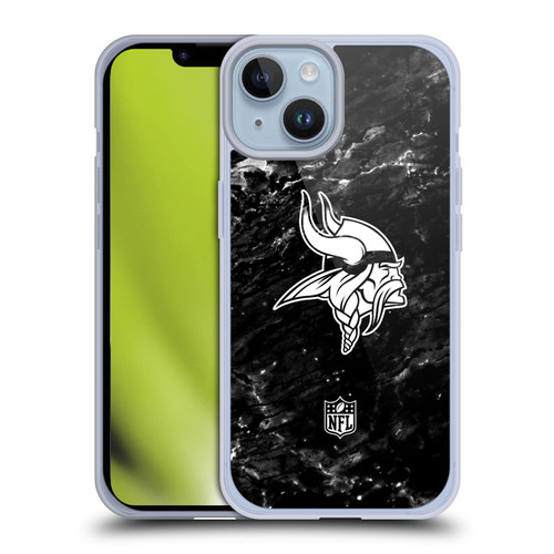 NFL Minnesota Vikings Artwork Marble Soft Gel Case for Apple iPhone 14