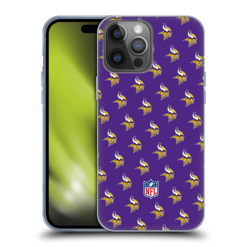 NFL Minnesota Vikings Artwork Patterns Soft Gel Case for Apple iPhone 14 Pro Max
