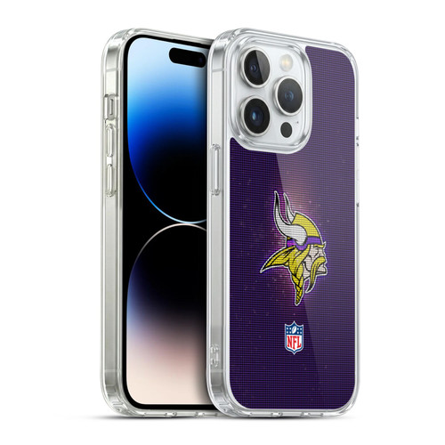 NFL Minnesota Vikings Artwork LED Soft Gel Case for Apple iPhone 14 Pro