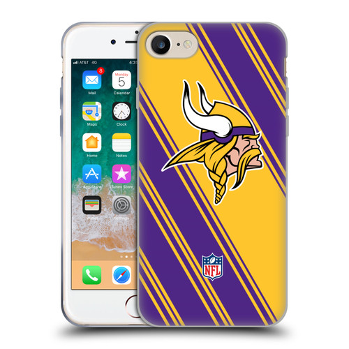 NFL Minnesota Vikings Artwork Stripes Soft Gel Case for Apple iPhone 7 / 8 / SE 2020 & 2022 NFL Minnesota Vikings Artwork Stripes Soft Gel Case for Apple iPhone 7 / 8 / SE 2020 & 2022